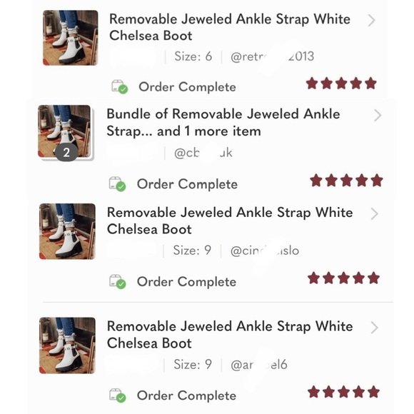 Removable Jeweled Ankle Strap White Chelsea Boot - Picture 12 of 13